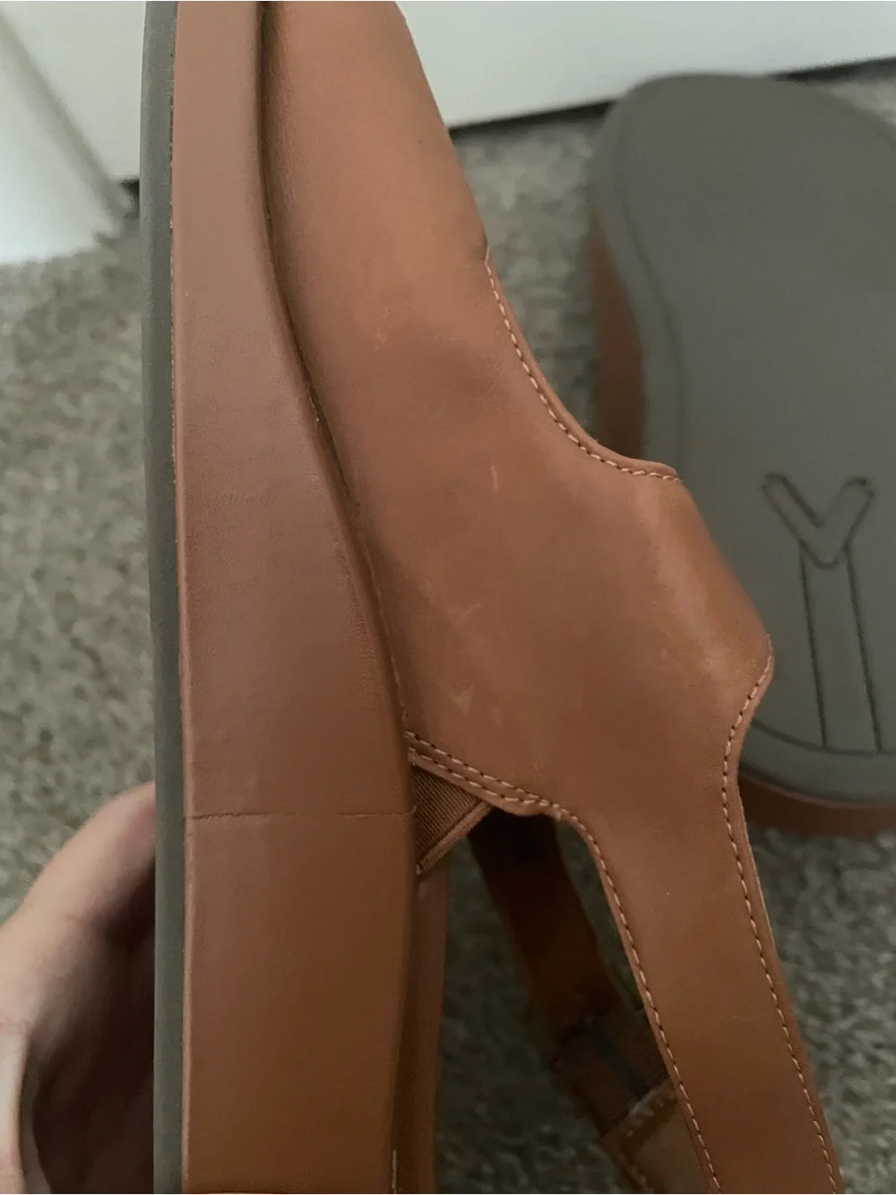 Vionic Madera Brown Leather Double-Strap Slingback Sandals - Picture 4 of 9